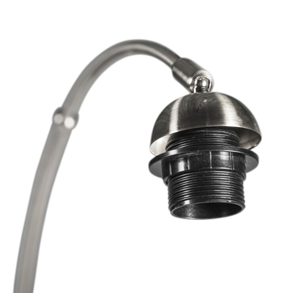 Moderne wandlamp staal zonder kap - boog