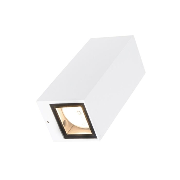 Moderne wandlamp wit 2-lichts gu10 ar70 ip54 - baleno