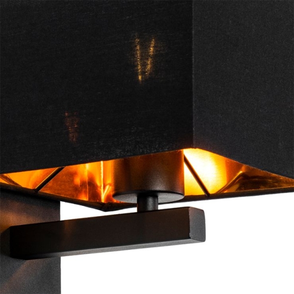 Moderne wandlamp zwart met goud - vt 1
