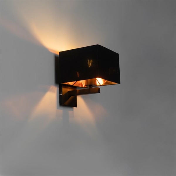 Moderne wandlamp zwart met goud - vt 1