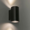 Moderne wandlamp zwart rond 2-lichts - sandy
