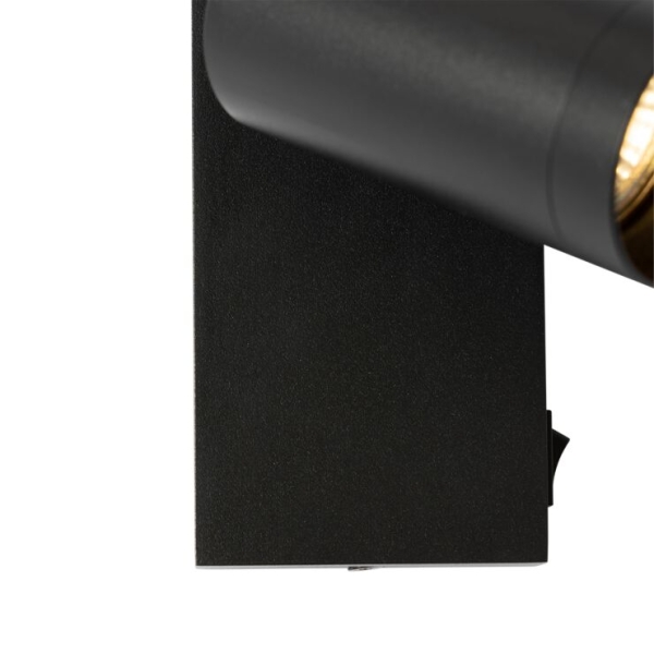 Moderne wandlamp zwart verstelbaar met schakelaar - jeana luxe