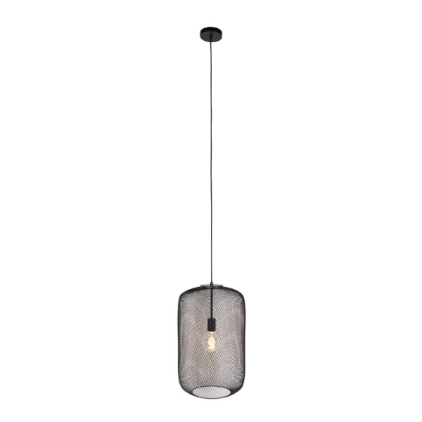 Moderne zwarte hanglamp - bliss mesh