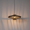 Oosterse hanglamp bamboe met zwart 60 cm - evalin