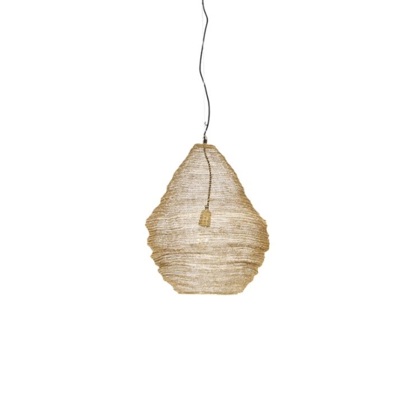 Oosterse hanglamp goud 45 cm nidum l 14