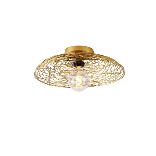 Oosterse plafondlamp goud 40 cm - glan