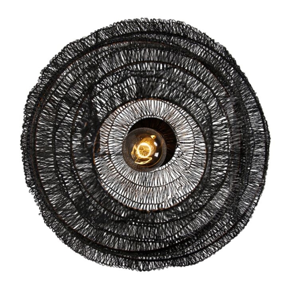Oosterse plafondlamp zwart 45 cm - vadi