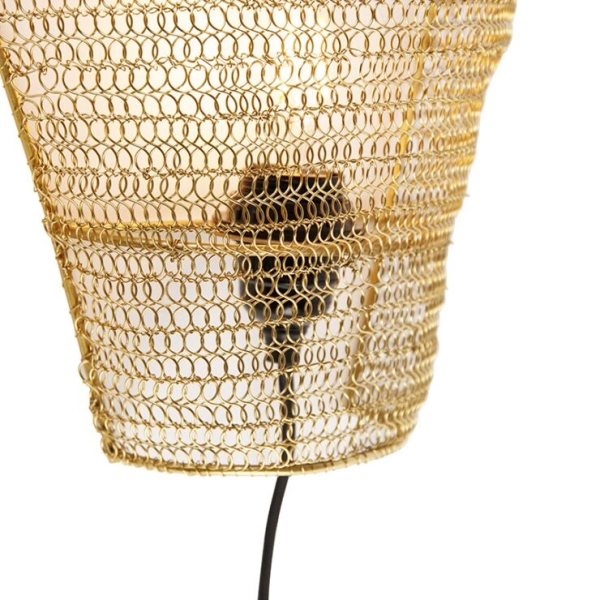 Oosterse wandlamp goud 35 cm - nidum