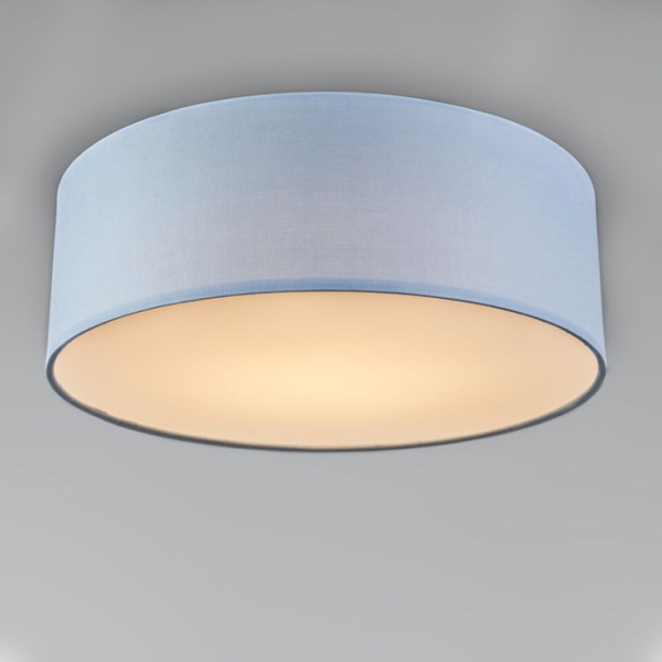 Plafondlamp blauw 30 cm incl. Led - drum led