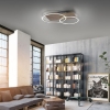 Plafondlamp hout rond incl. Led 2-lichts met afstandsbediening - ajdin