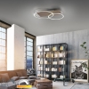 Plafondlamp hout rond incl. Led 2-lichts met afstandsbediening - ajdin