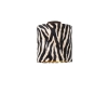 Plafondlamp mat zwart velours kap zebra dessin 25 cm - Combi