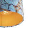 Plafondlamp met velours kap vlinders met goud 20 cm - combi zwart