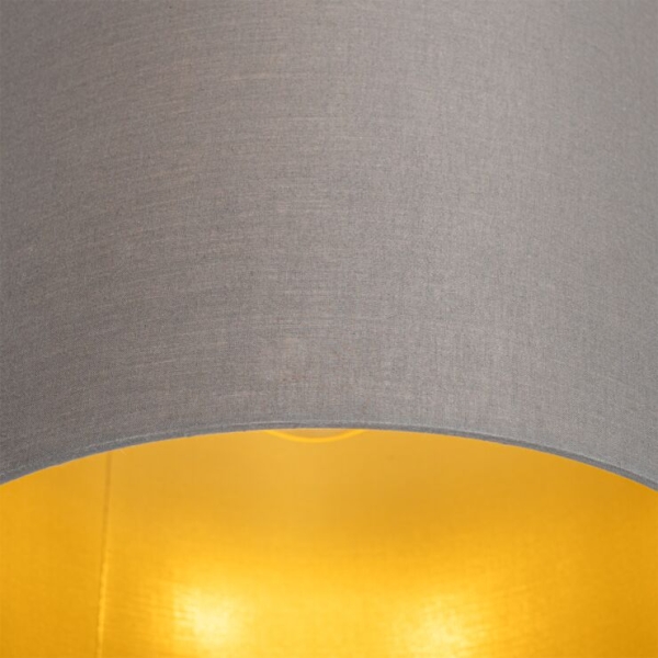 Plafondlamp taupe met gouden binnenkant 5-lichts - multidrum