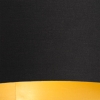 Plafondlamp zwart met gouden binnenkant 3-lichts - multidrum