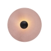 Plafondlamp zwart platte kap roze 45 cm - combi