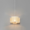 Oosterse hanglamp wit met rotan 40 cm - akira
