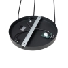 Oosterse hanglamp zwart met rotan 3-lichts rond - akira