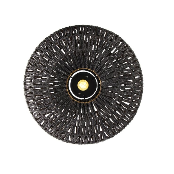 Retro plafondlamp zwart 50 cm - lina