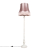 Retro vloerlamp grijs met roze granny kap - classico