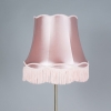 Retro vloerlamp messing met granny kap roze 45 cm - kaso