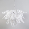 Romantische hanglamp wit met blaadjes - feder