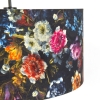 Romantische hanglamp zwart met bloemen kap 50 cm - combi 1