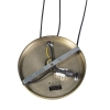 Scandinavische hanglamp brons met glas 3-lichts - dome