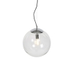 Scandinavische hanglamp chroom met helder glas - ball 40