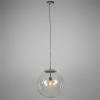 Scandinavische hanglamp chroom met helder glas - ball 50