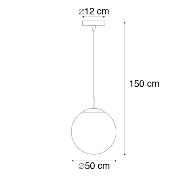 Scandinavische hanglamp chroom met helder glas - ball 50