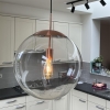 Scandinavische hanglamp koper met helder glas ball 40 14