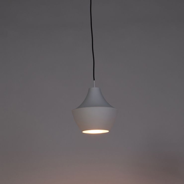Scandinavische hanglamp wit met goud - depeche-jarred