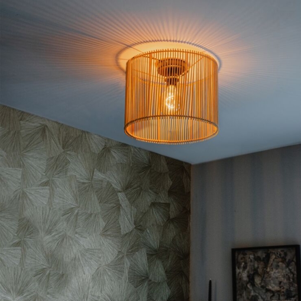 Scandinavische plafondlamp bamboe - natasja