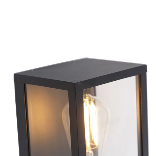 Set van 2 industriële wandlampen zwart 26 cm ip44 - charlois