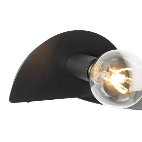 Set van 2 moderne wandlampen zwart met usb - valerie