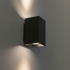 Set van 2 moderne wandlampen zwart vierkant 2-lichts - sandy