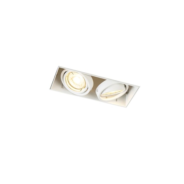 Set van 3 inbouwspots wit gu10 kantelbaar trimless 2-lichts - oneon