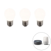 Set van 3 smart E27 dimbare LED lampen P45 4