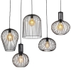 Set van 5 design hanglampen zwart - Wires