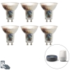 Set van 6 smart GU10 dimbaar in kelvin LED lampen 4