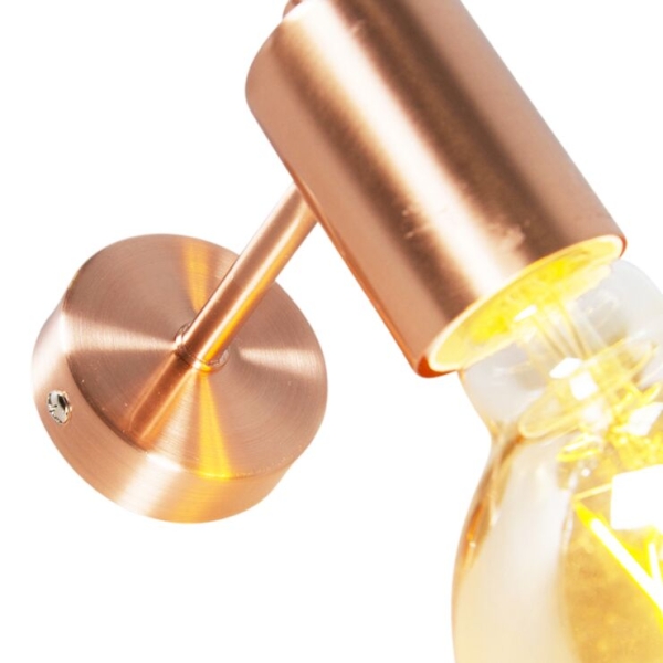 Smart art deco wandlamp koper incl. G95 wifi lichtbron - facil