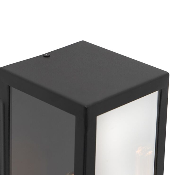 Smart buiten wandlamp zwart met glas incl. Wifi st64 - rotterdam long