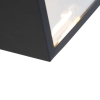 Smart buiten wandlamp zwart met glas incl. Wifi st64 - rotterdam long