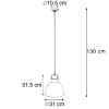 Smart hanglamp grijs 30 cm incl. Wifi a60 lichtbron - dory