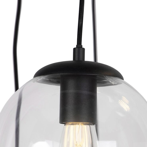 Smart hanglamp zwart 7-lichts incl. Wifi st64 - pallon