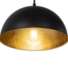 Smart hanglamp zwart met goud 3-lichts incl. Wifi a60 - magnax