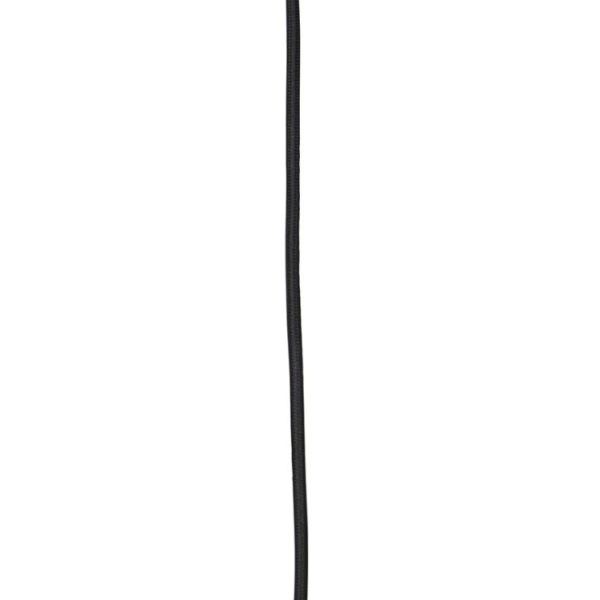 Smart hanglamp zwart met smoke glas 3-lichts incl. Wifi a60 - zuzanna