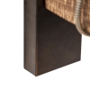 Smart industriële wandlamp zwart met hout incl. Wifi g95 - gallow