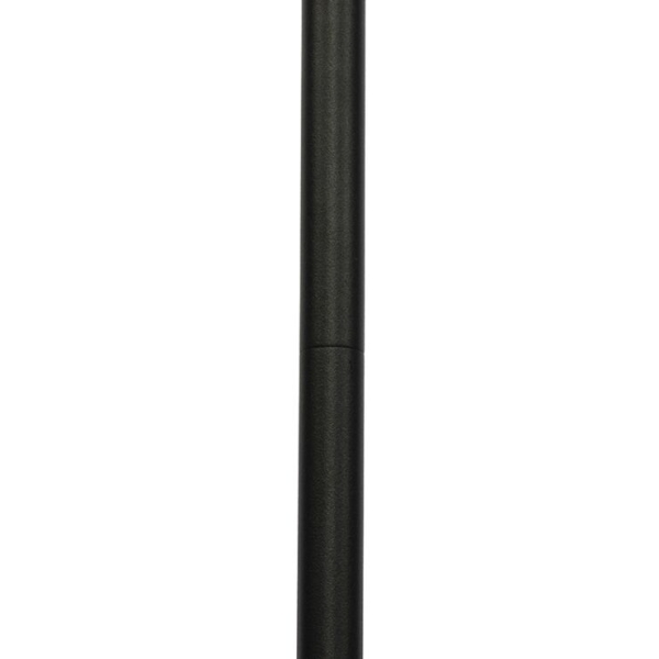 Smart moderne buiten vloerlamp zwart kap wit incl. Wifi a60 - virginia